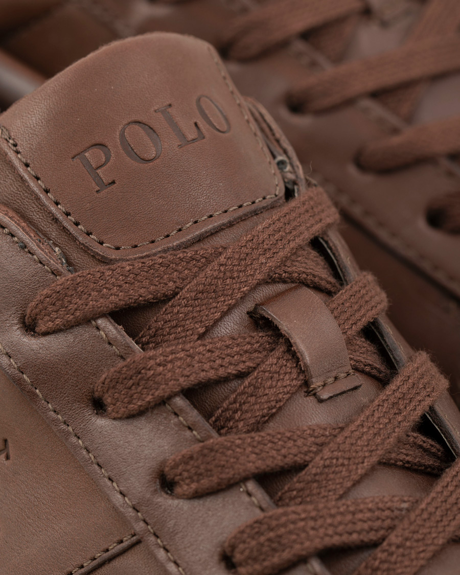 Mies | Polo Ralph Lauren Sayer Leather Sneaker Dark Brown | Polo Ralph Lauren | Sayer Leather Sneaker Dark Brown