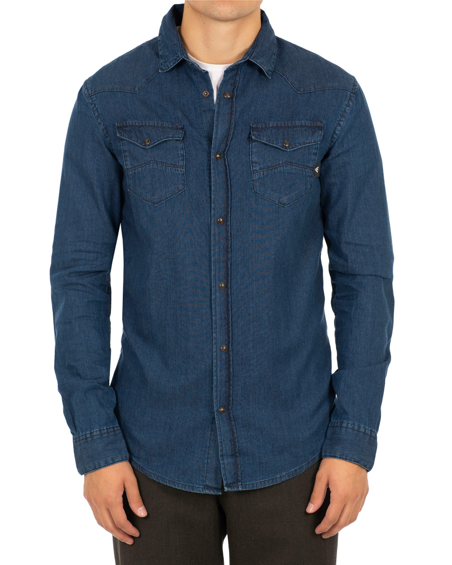 Mies | Kauluspaidat | Emporio Armani | Denim Western Shirt Dark Wash