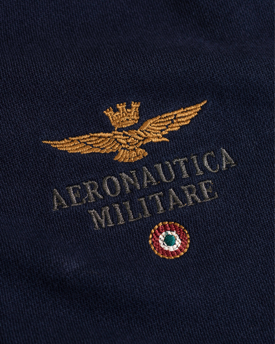 Mies | Puserot | Aeronautica Militare | AF348 Full Zip Hoodie Navy