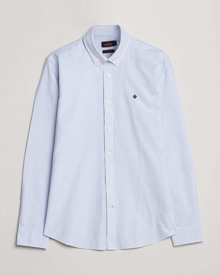 Mies | Kauluspaidat | Morris | Douglas Striped Oxford Light Blue