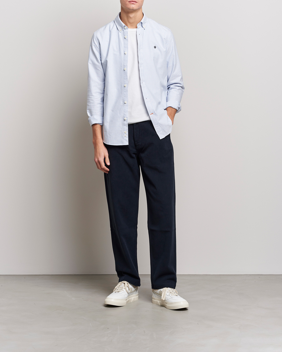 Mies | Kauluspaidat | Morris | Douglas Striped Oxford Light Blue