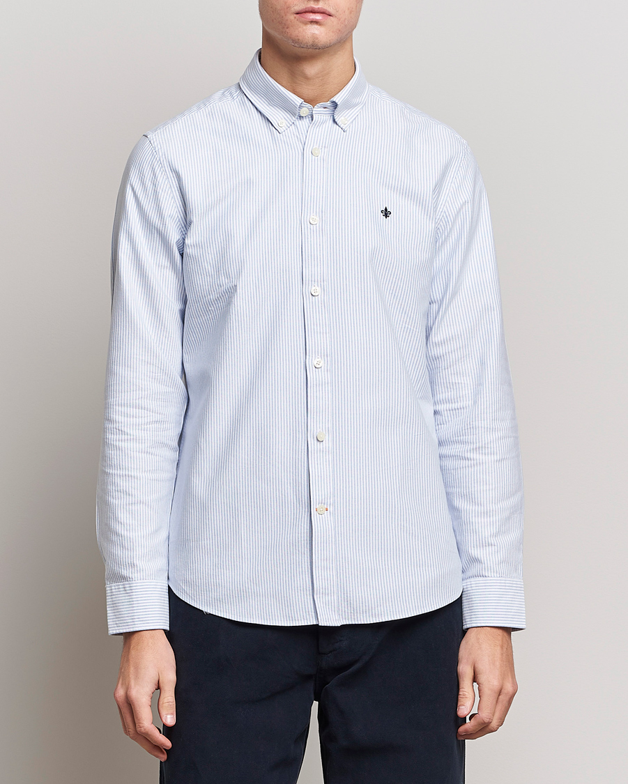Mies | Kauluspaidat | Morris | Douglas Striped Oxford Light Blue