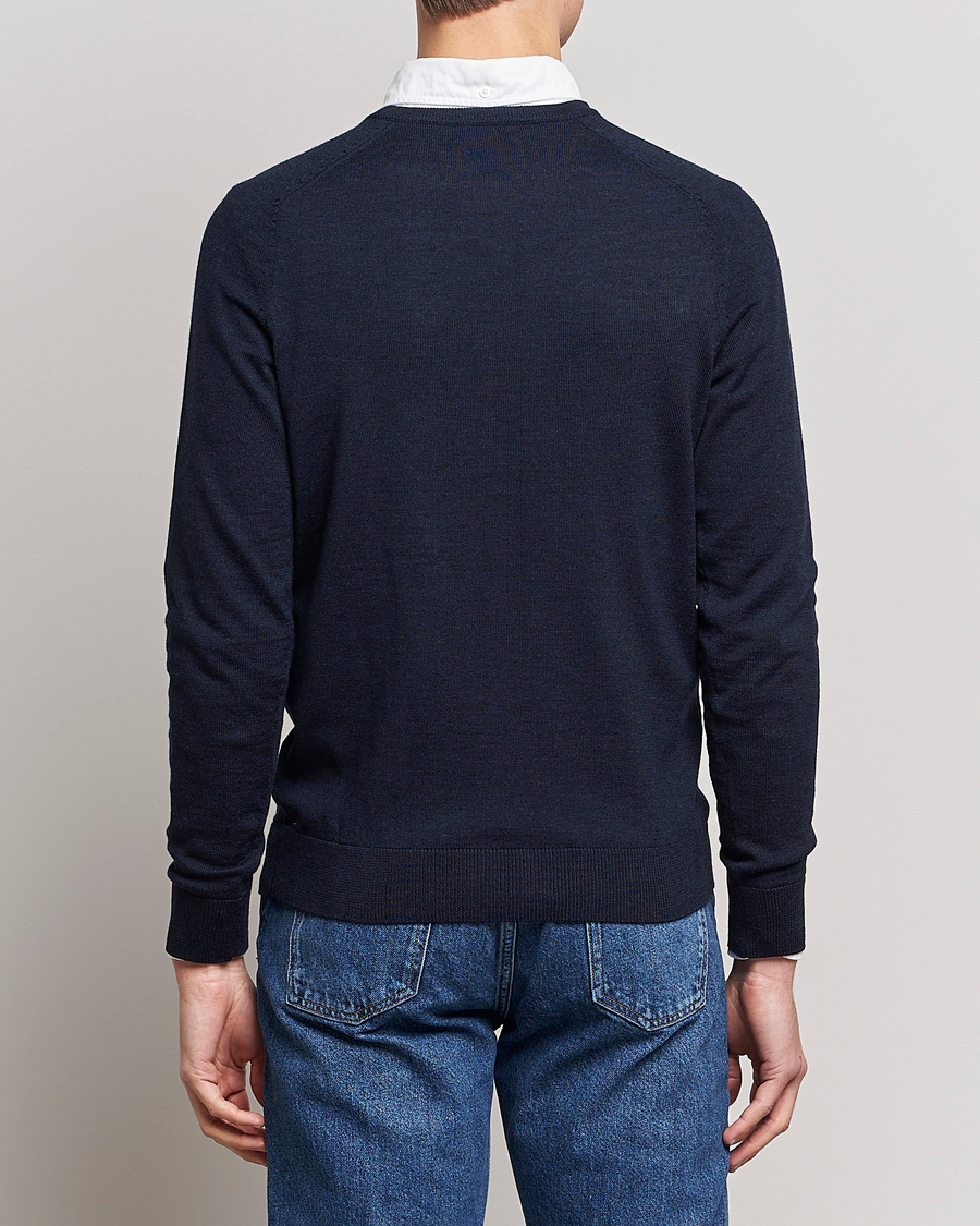 Mies | Puserot | Morris | Merino O-neck Navy