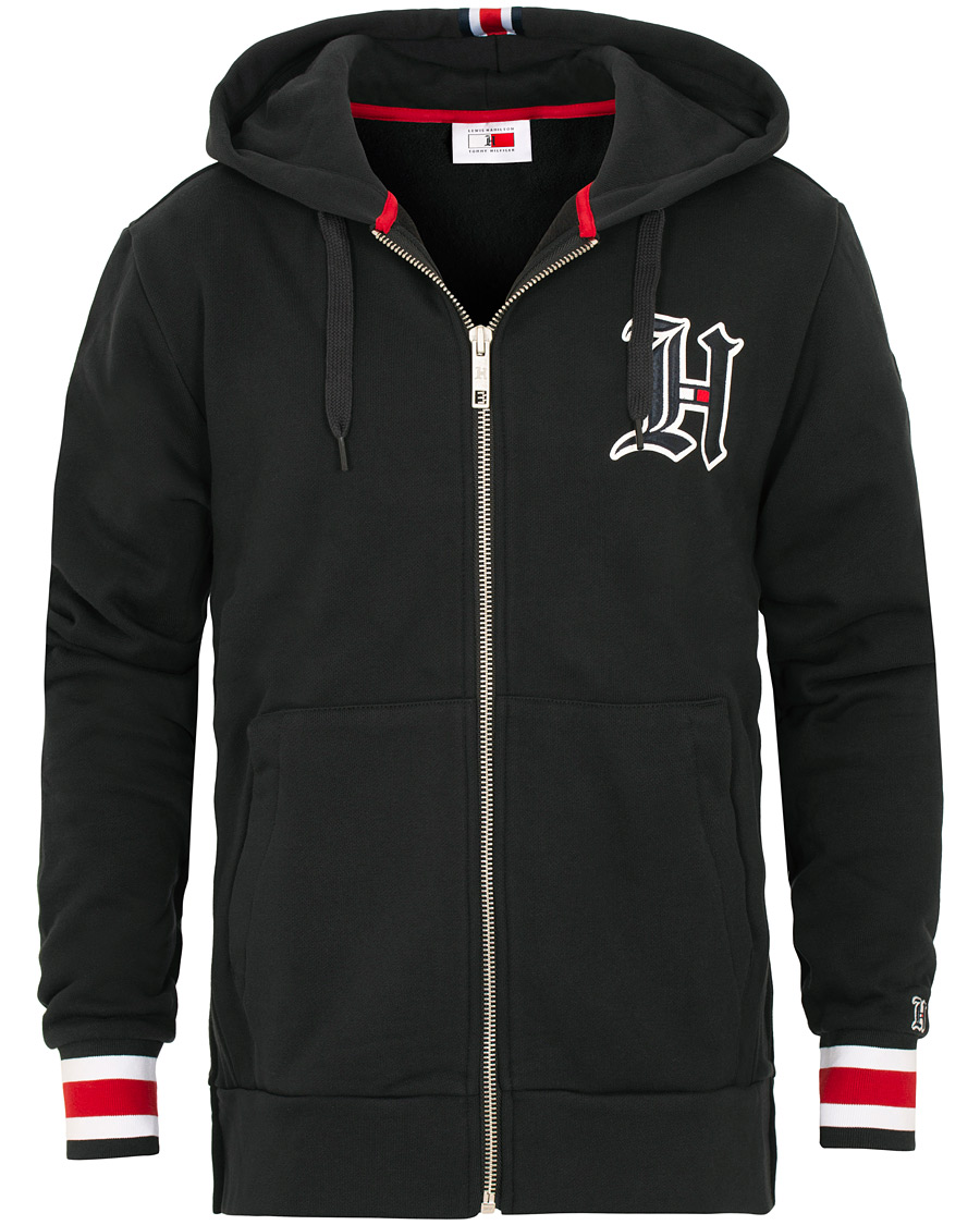 Mies | Puserot | Tommy Hilfiger | Lewis Hamilton Logo Zip Hoodie Jet Black