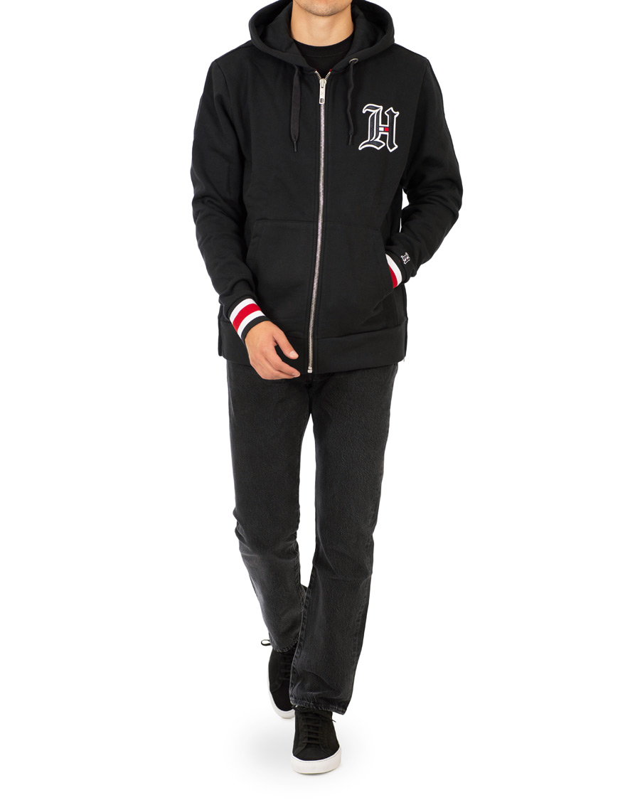 Mies | Puserot | Tommy Hilfiger | Lewis Hamilton Logo Zip Hoodie Jet Black