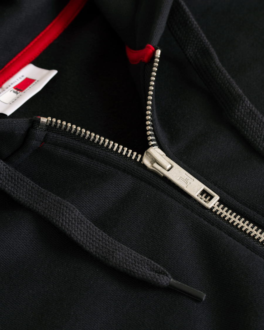 Mies | Puserot | Tommy Hilfiger | Lewis Hamilton Logo Zip Hoodie Jet Black