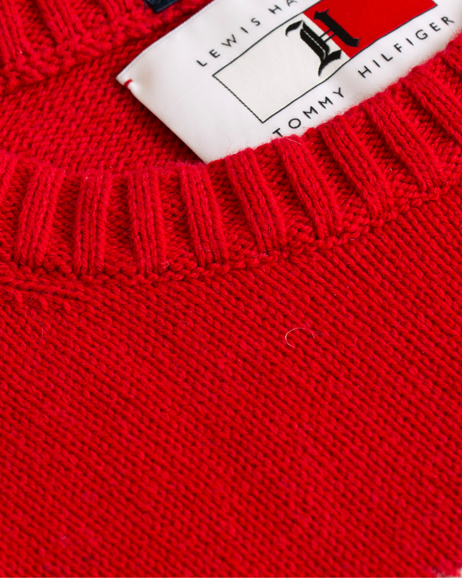 Mies | Puserot | Tommy Hilfiger | Lewis Hamilton Varsity Sweater Barbados Cherry