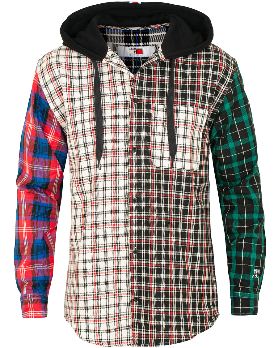 Mies | Puserot | Tommy Hilfiger | Lewis Hamilton Plaid Hoodie Shirt Barbados Cherry