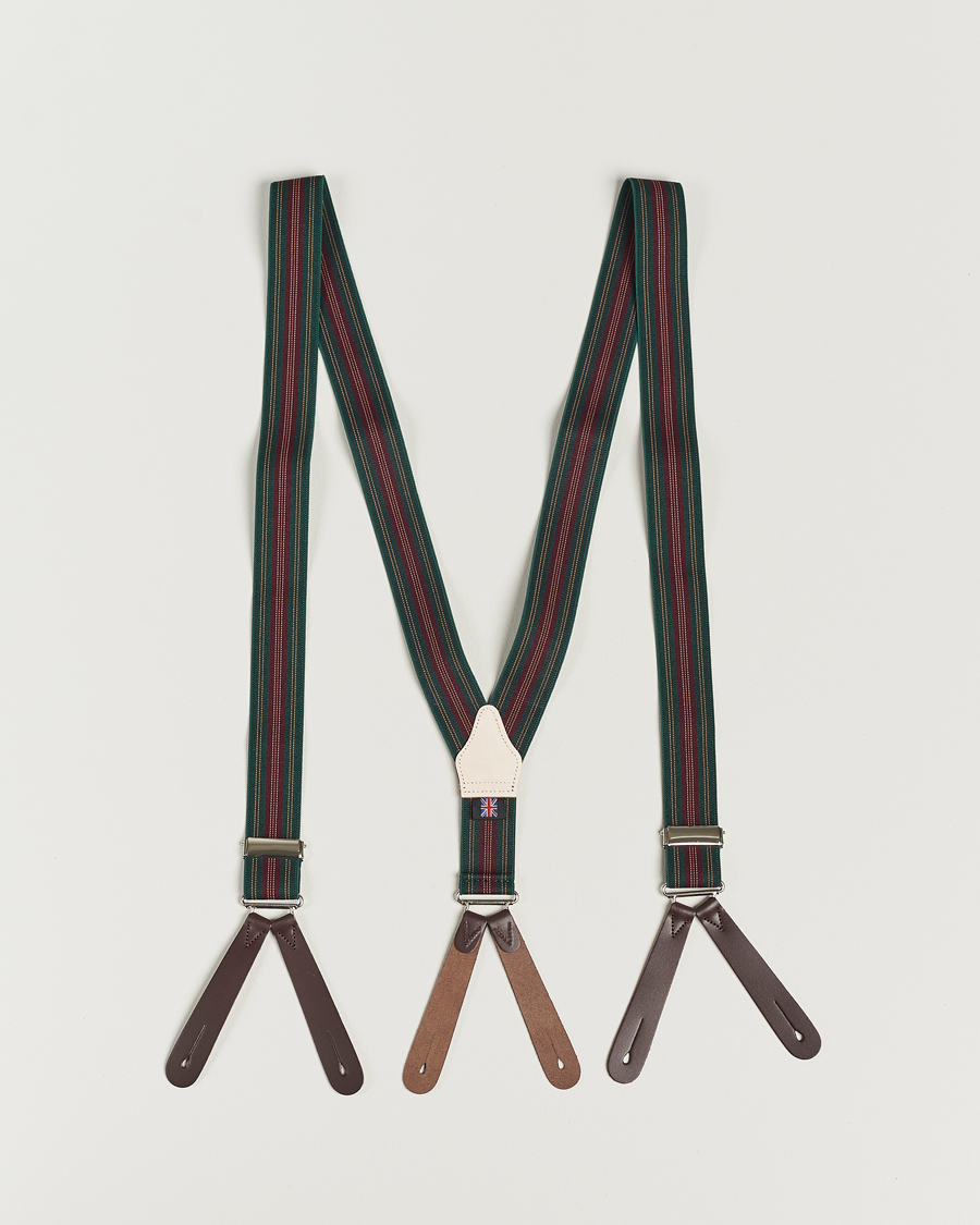 Mies | Albert Thurston Flat End Army Braces 35mm Green | Albert Thurston | Flat End Army Braces 35mm Green