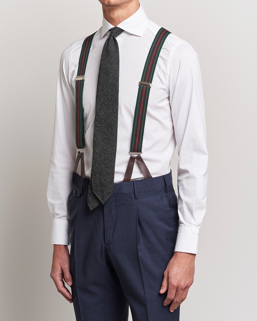 Mies | Albert Thurston Flat End Army Braces 35mm Green | Albert Thurston | Flat End Army Braces 35mm Green