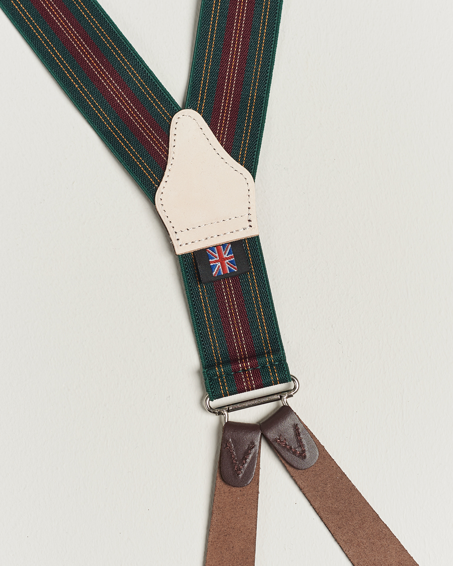 Mies | Albert Thurston Flat End Army Braces 35mm Green | Albert Thurston | Flat End Army Braces 35mm Green