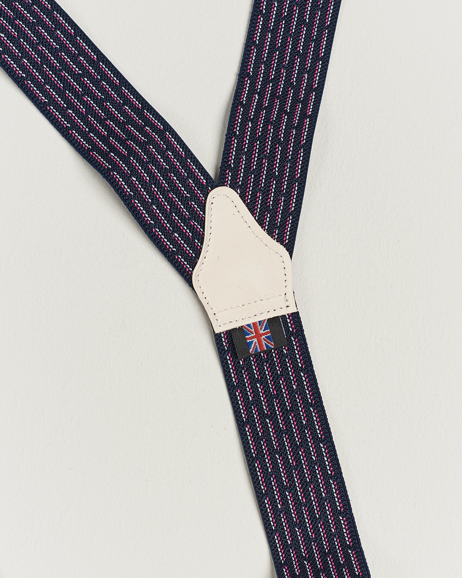 Mies | Albert Thurston Elastic Dot Braces 35mm Blue | Albert Thurston | Elastic Dot Braces 35mm Blue