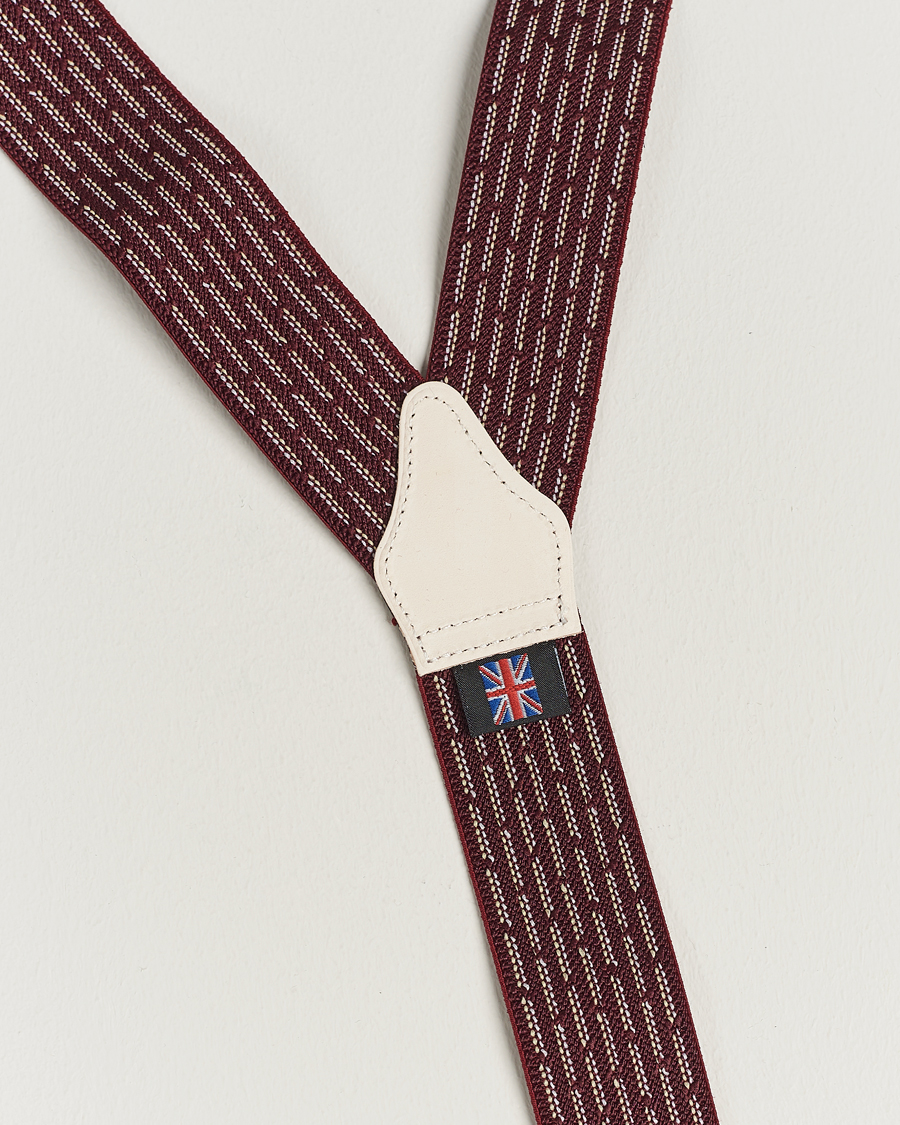 Mies | Albert Thurston Elastic Dot Braces 35mm Wine | Albert Thurston | Elastic Dot Braces 35mm Wine