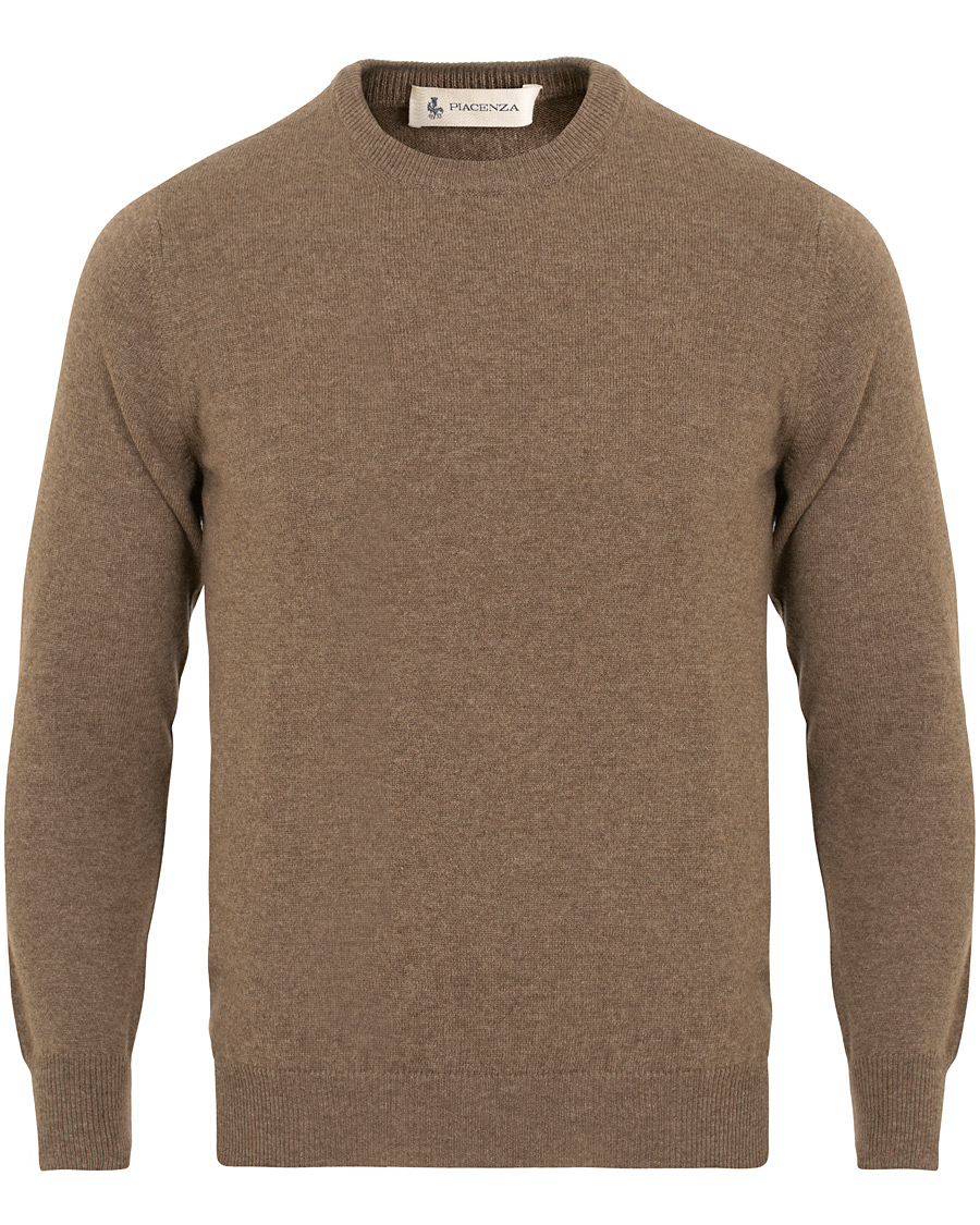 Mies | Puserot | Piacenza Cashmere | Cashmere Crew Neck Sweater Brown
