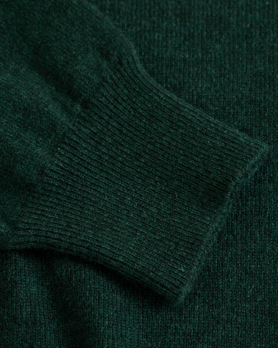 Mies | Puserot | Piacenza Cashmere | Cashmere Crew Neck Sweater Racing Green