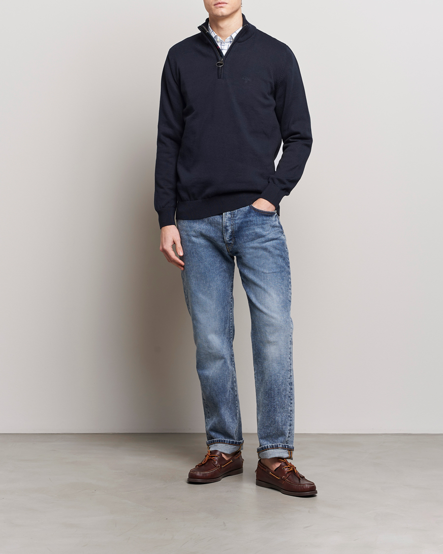 Mies | Puserot | Barbour Lifestyle | Cotton Half Zip Navy