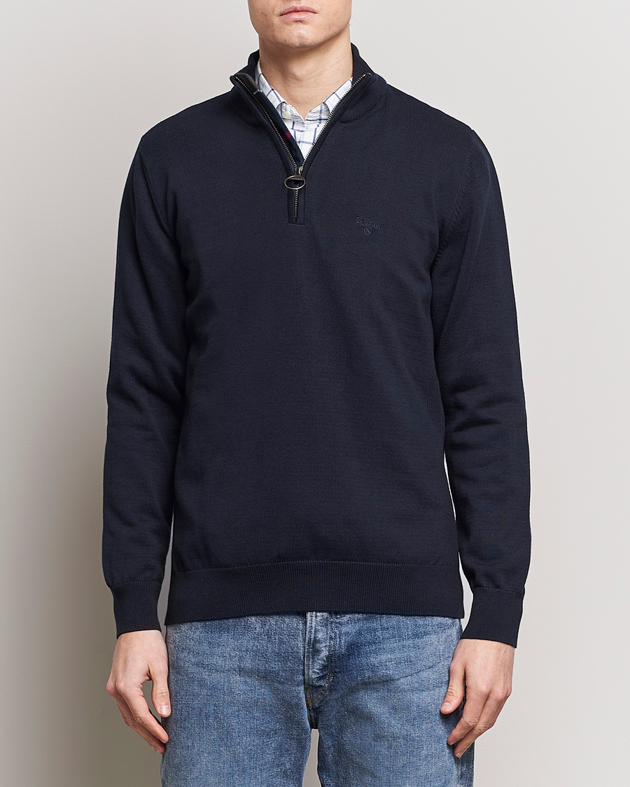 Mies | Puserot | Barbour Lifestyle | Cotton Half Zip Navy