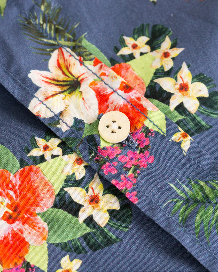 Mies | Kauluspaidat | Morris | Dan Button Down Flower Shirt Blue