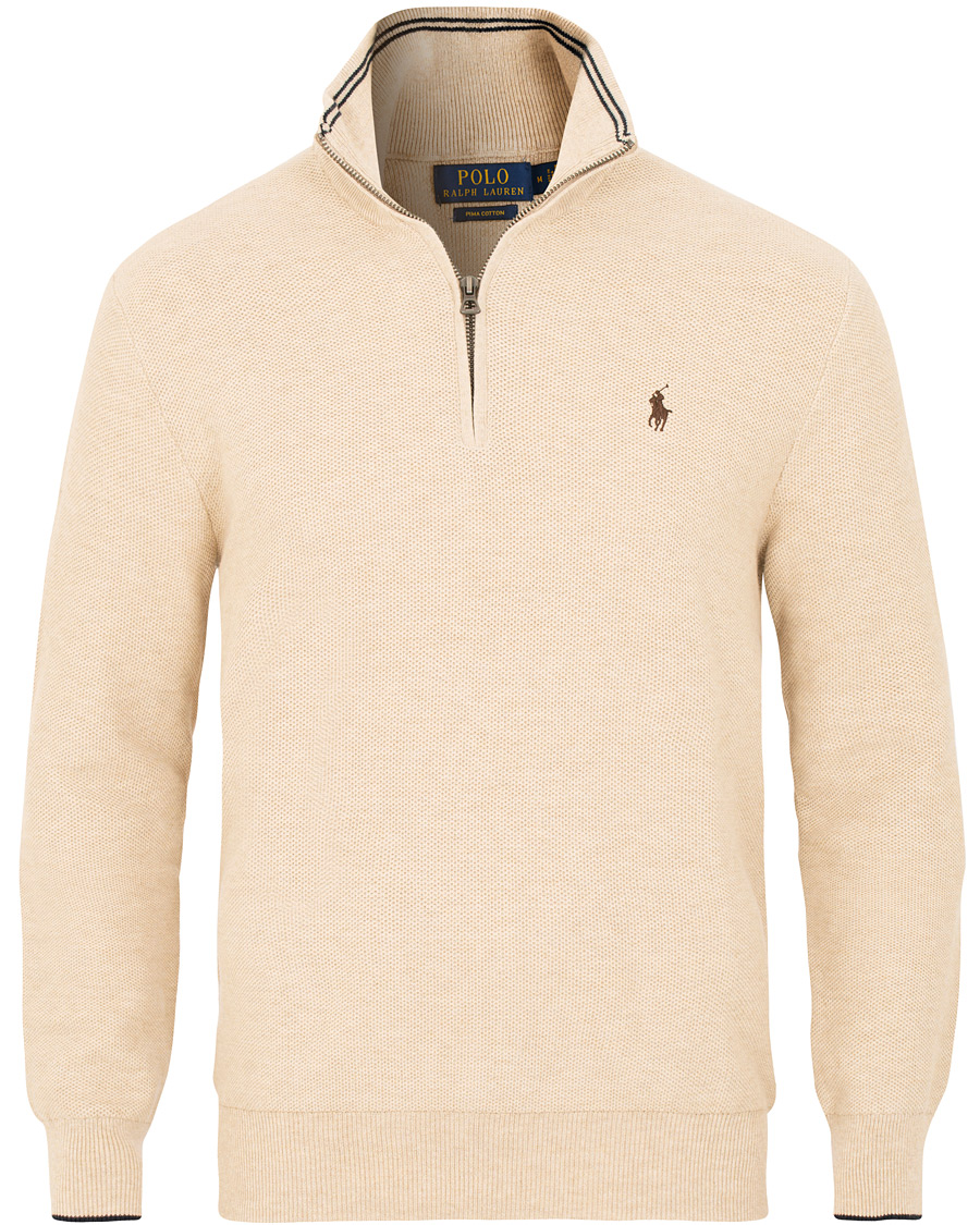 Mies | Puserot | Polo Ralph Lauren | Texture Half Zip Oatmeal Heather