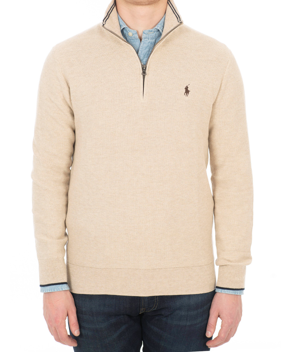 Mies | Puserot | Polo Ralph Lauren | Texture Half Zip Oatmeal Heather