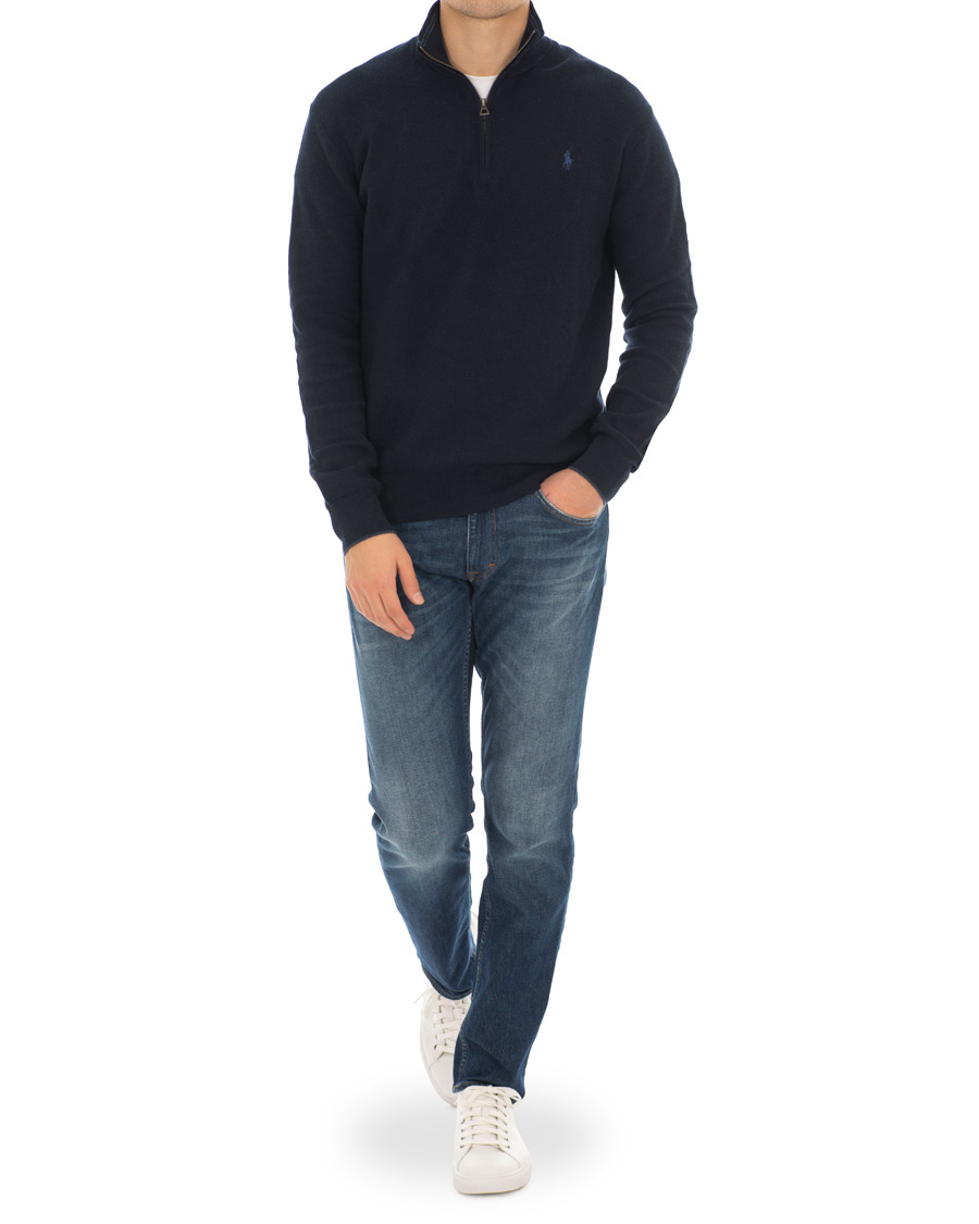 Mies | Puserot | Polo Ralph Lauren | Texture Half Zip Navy Heather
