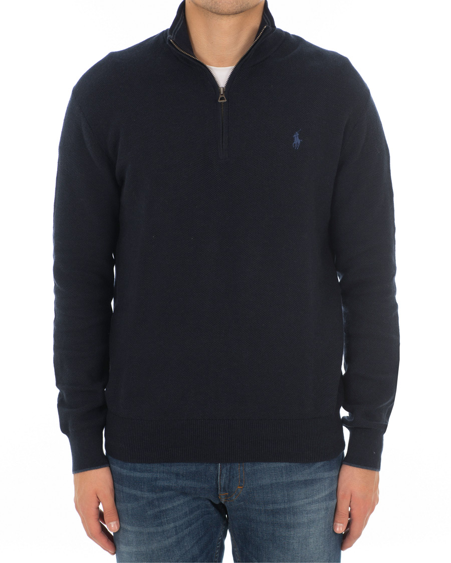 Mies | Puserot | Polo Ralph Lauren | Texture Half Zip Navy Heather
