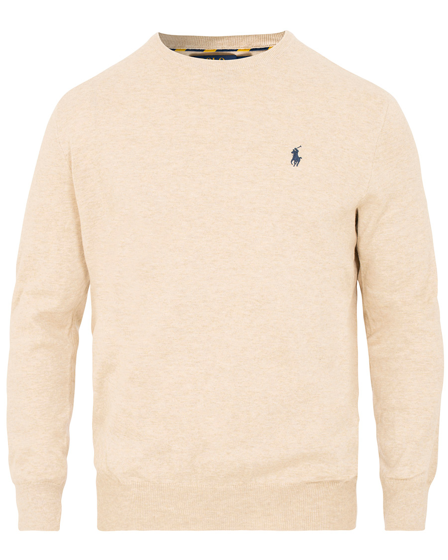 Mies | Puserot | Polo Ralph Lauren | Pima Cotton Crew Neck Pullover Sand Heather