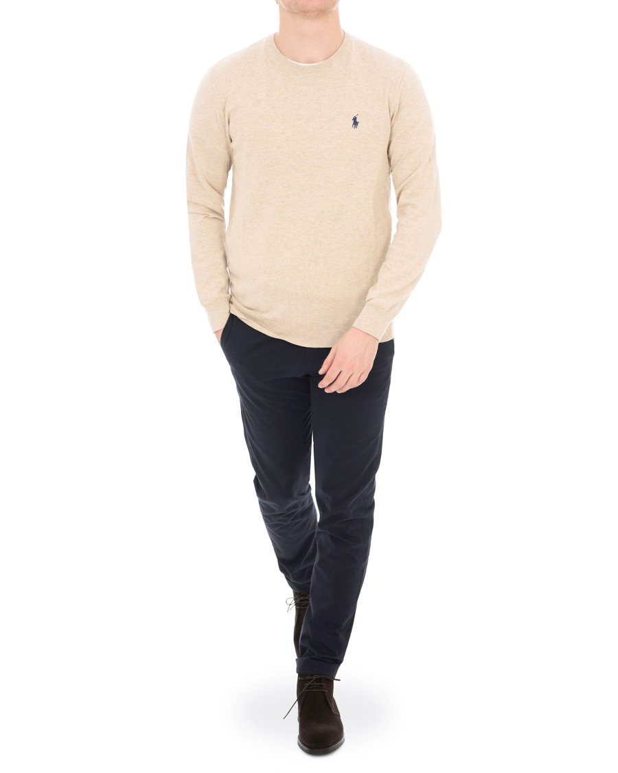 Mies | Puserot | Polo Ralph Lauren | Pima Cotton Crew Neck Pullover Sand Heather