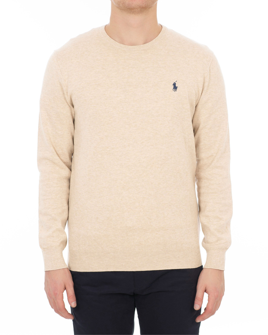 Mies | Puserot | Polo Ralph Lauren | Pima Cotton Crew Neck Pullover Sand Heather