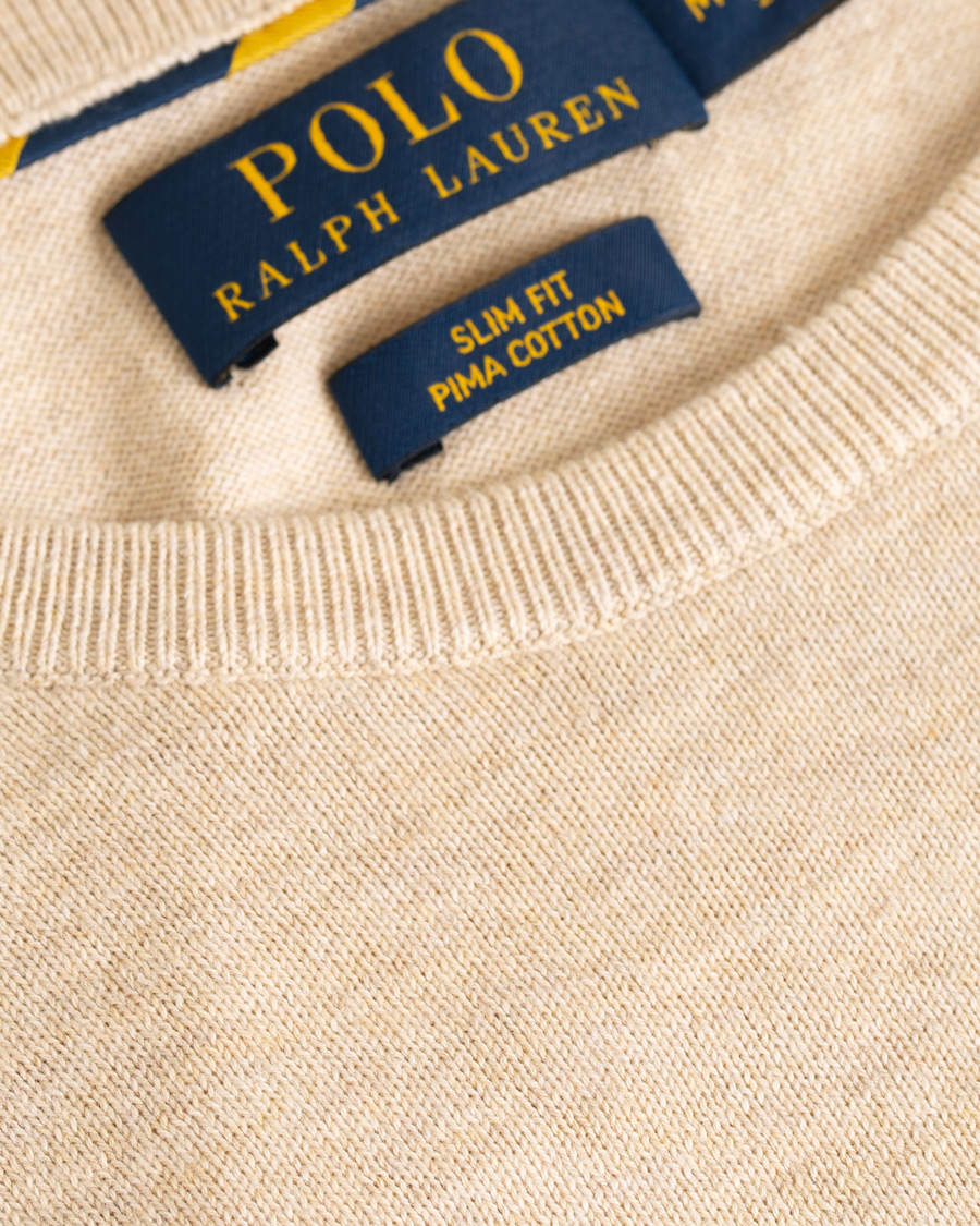 Mies | Puserot | Polo Ralph Lauren | Pima Cotton Crew Neck Pullover Sand Heather
