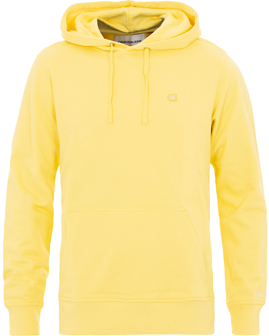 Mies | Puserot | Calvin Klein Jeans | Chest Embroidery Hoodie Yellow Cream