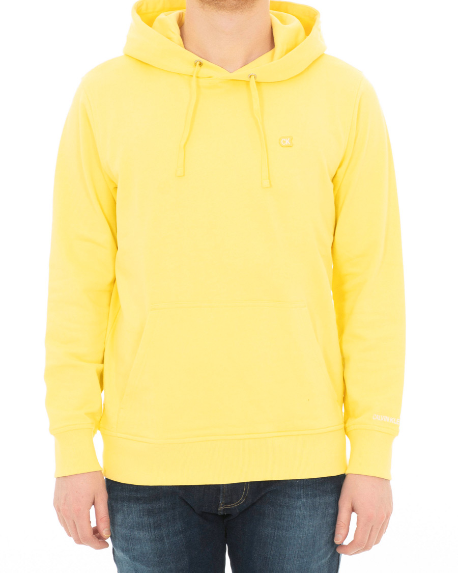 Mies | Puserot | Calvin Klein Jeans | Chest Embroidery Hoodie Yellow Cream