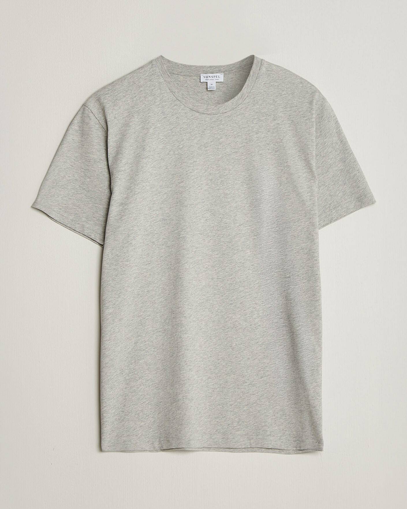 Mies | T-paidat | Sunspel | Riviera Midweight T-Shirt Grey Melange