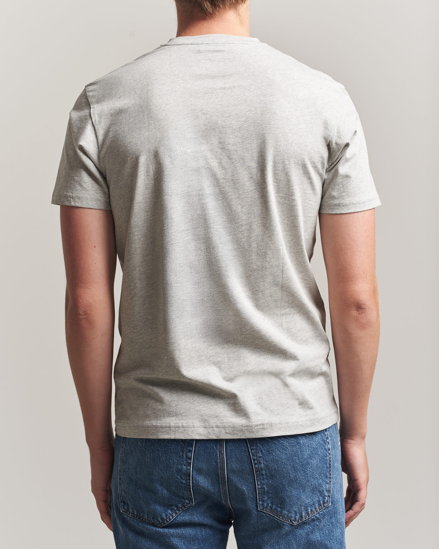 Mies | T-paidat | Sunspel | Riviera Midweight T-Shirt Grey Melange