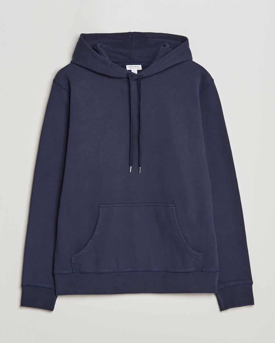 Mies | Puserot | Sunspel | Loopback Hoodie Navy