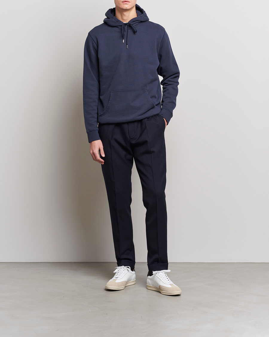 Mies | Puserot | Sunspel | Loopback Hoodie Navy