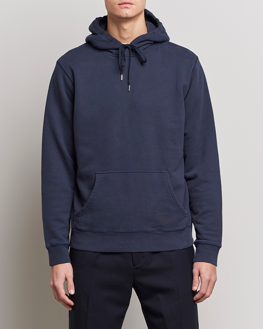 Mies | Puserot | Sunspel | Loopback Hoodie Navy