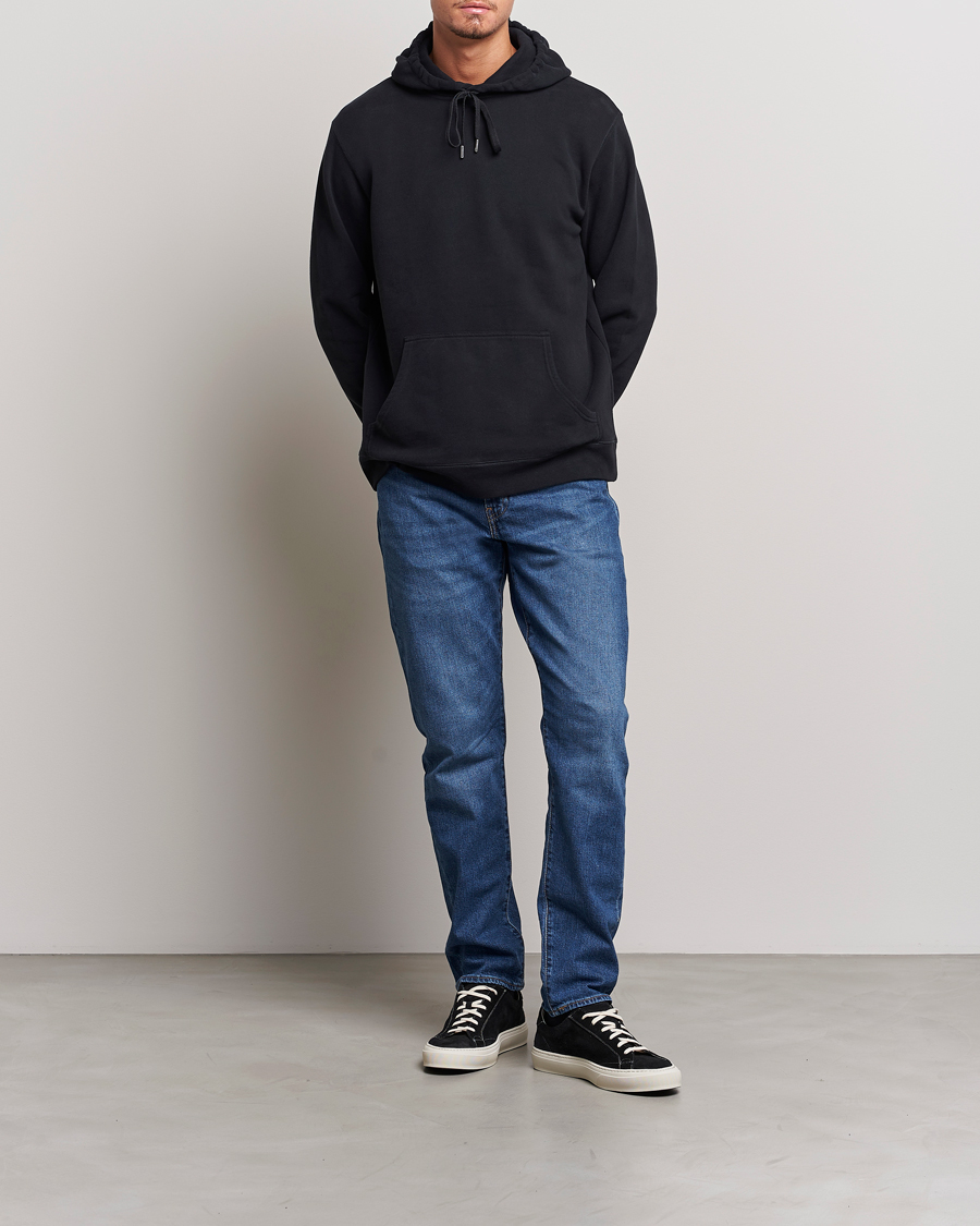 Mies | Puserot | Sunspel | Loopback Hoodie Black