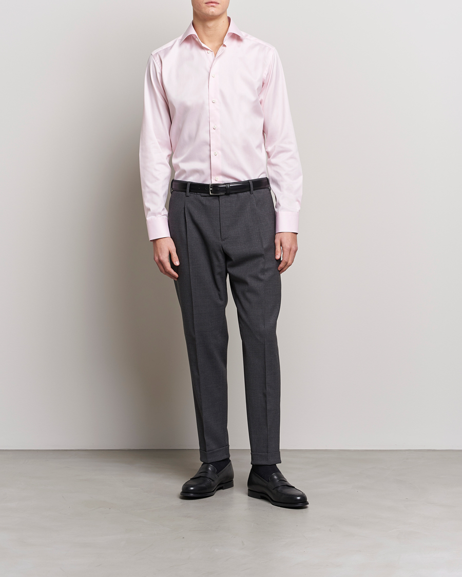 Mies | Kauluspaidat | Eton | Slim Fit Signature Twill Shirt Pink