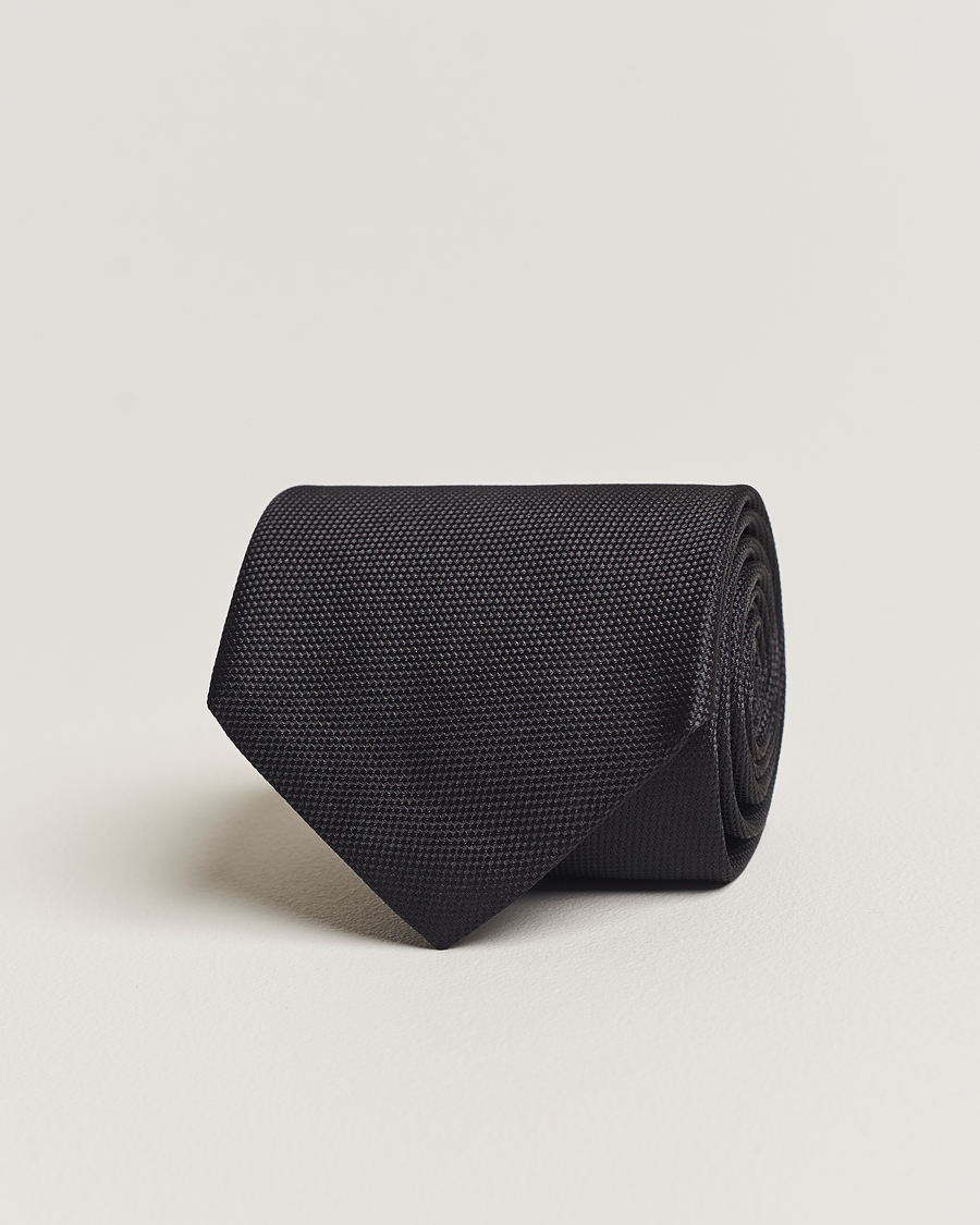 Miehet |  | Eton | Silk Basket Weave Tie Faded Black