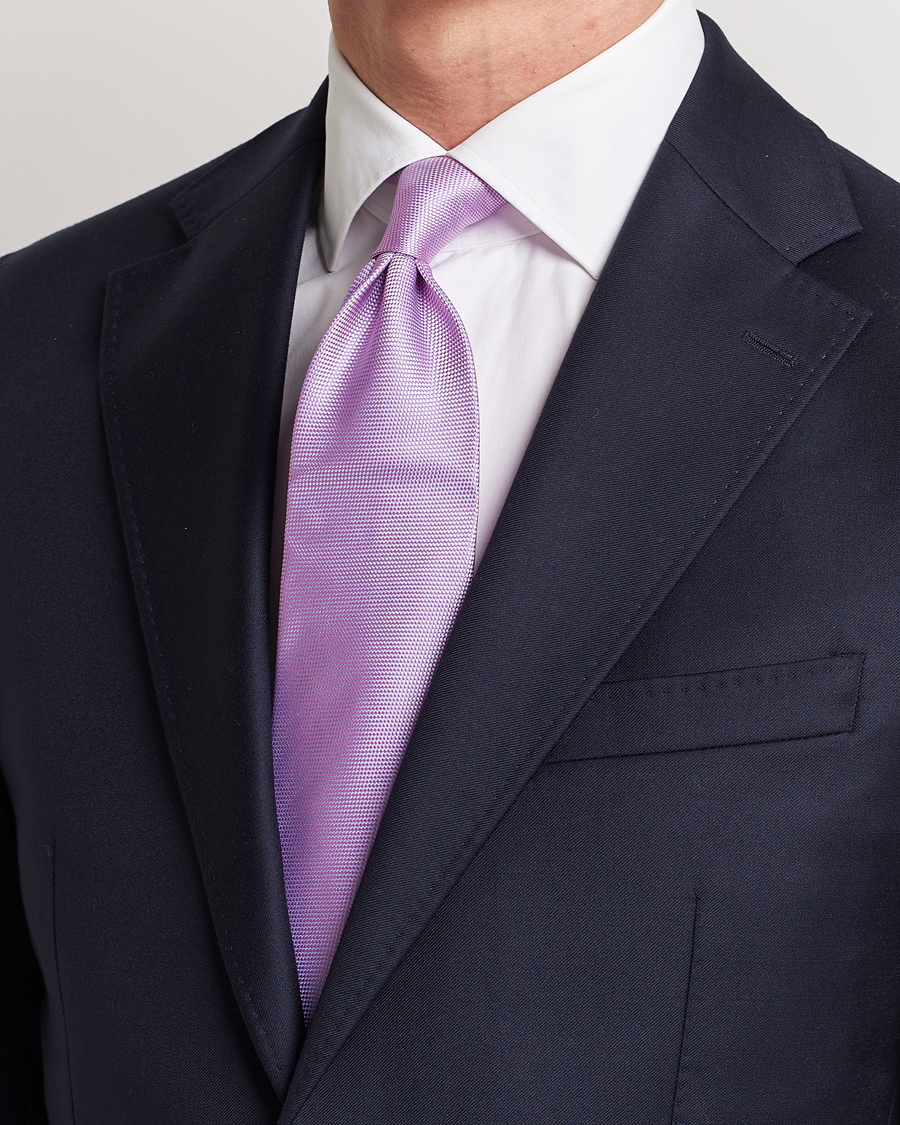 Mies | Business & Beyond | Eton | Silk Basket Weave Tie Pink