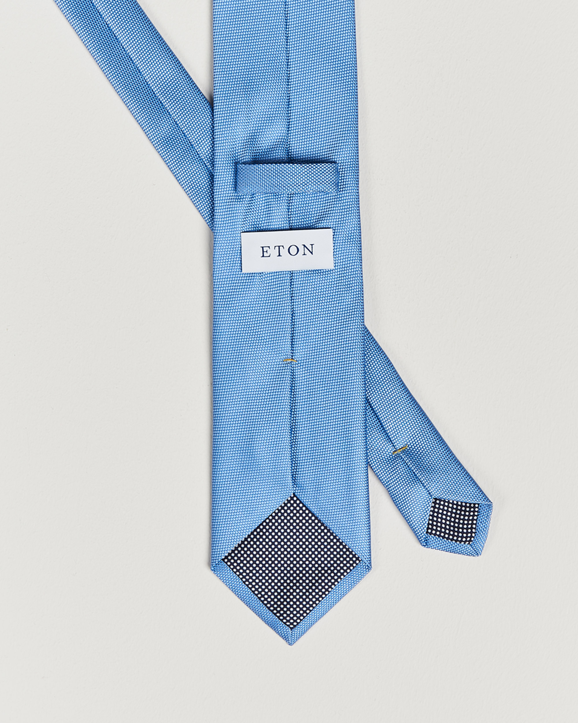 Mies | Solmiot | Eton | Silk Basket Weave Tie Light Blue
