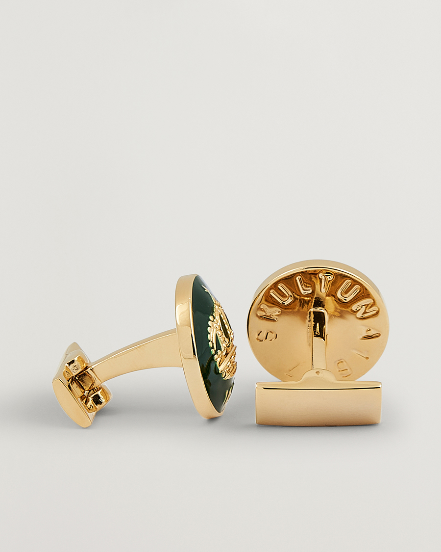 Mies | Kalvosinnapit | Skultuna | The Crown Cufflinks Green
