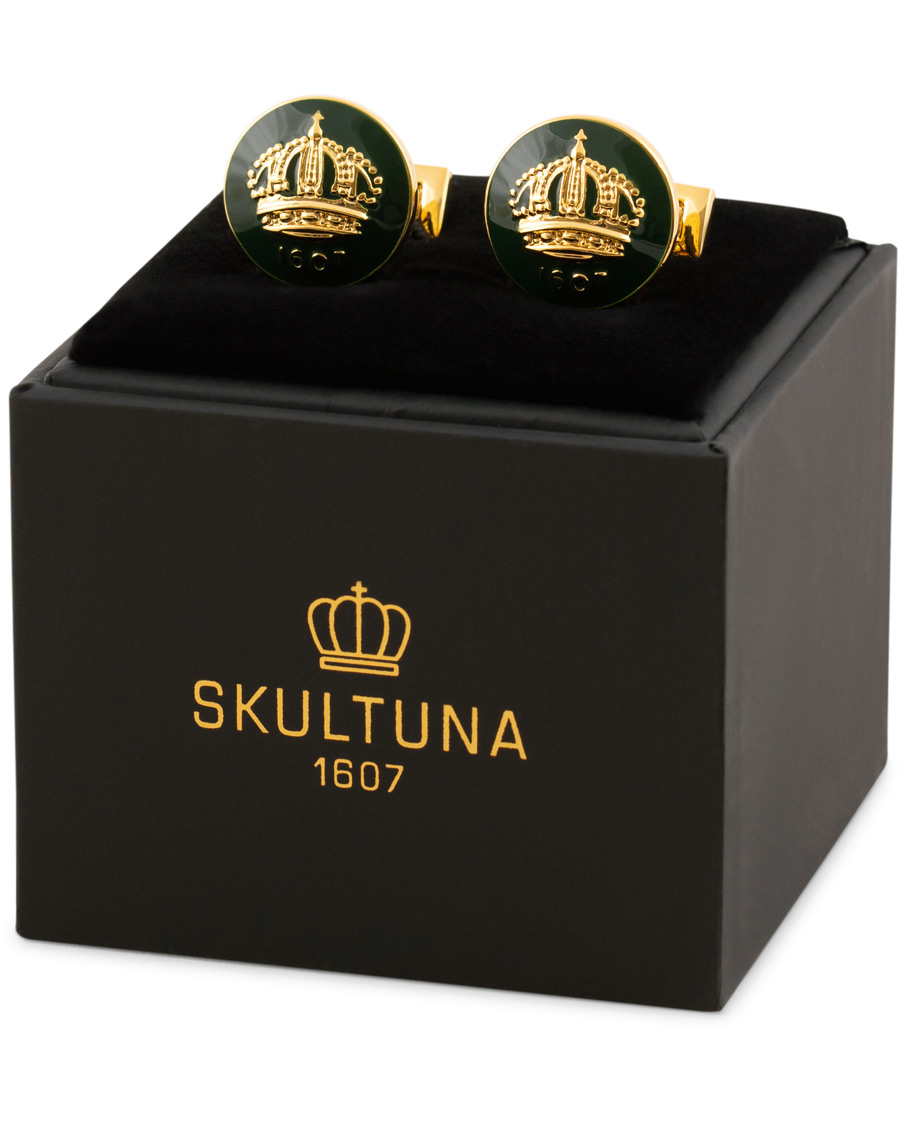 Mies | Kalvosinnapit | Skultuna | The Crown Cufflinks Green