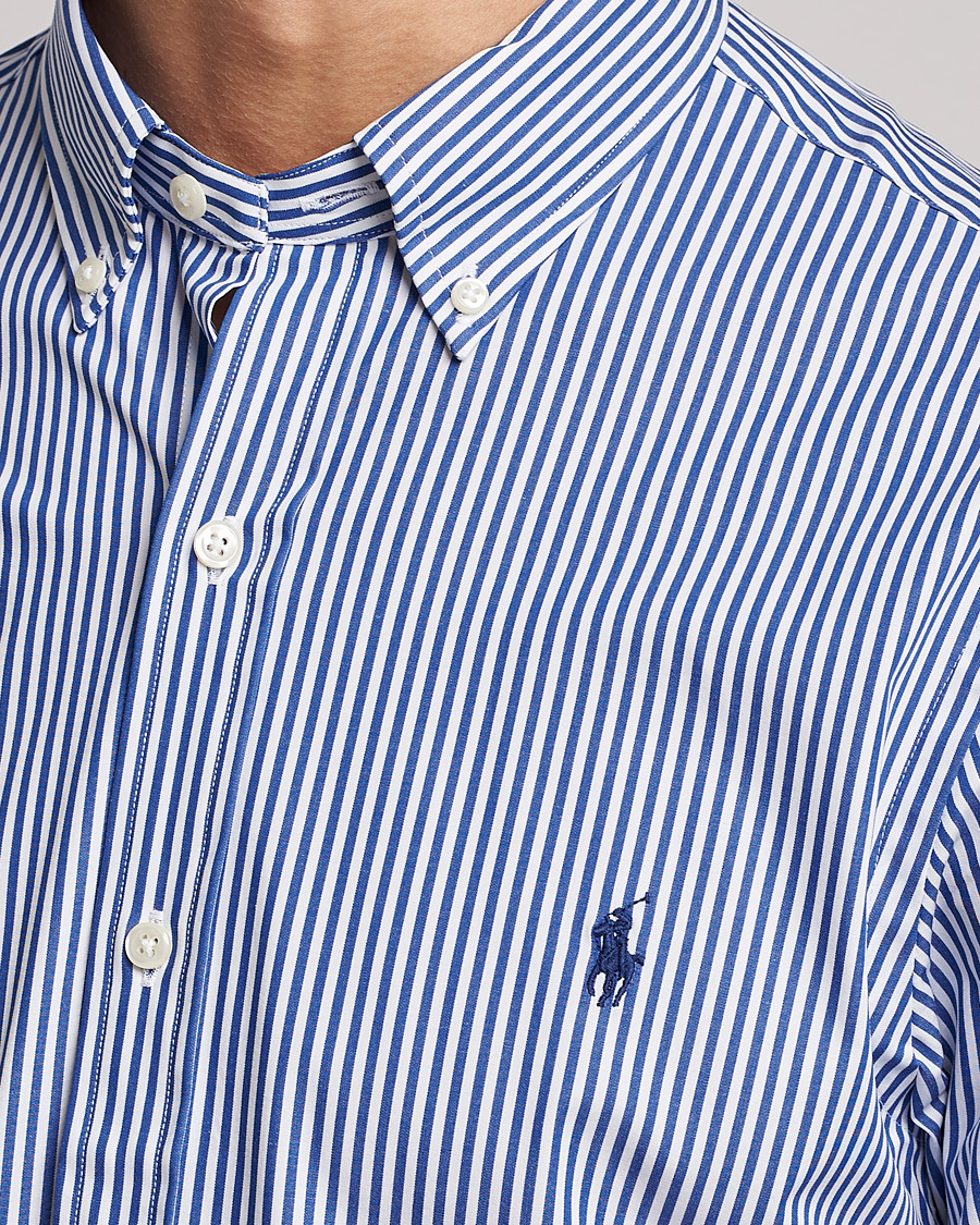 Mies | Kauluspaidat | Polo Ralph Lauren | Slim Fit Big Stripe Poplin Shirt Blue/White