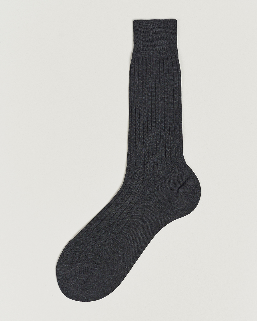 Mies | Alusvaatteet | Bresciani | Cotton Ribbed Short Grey Melange