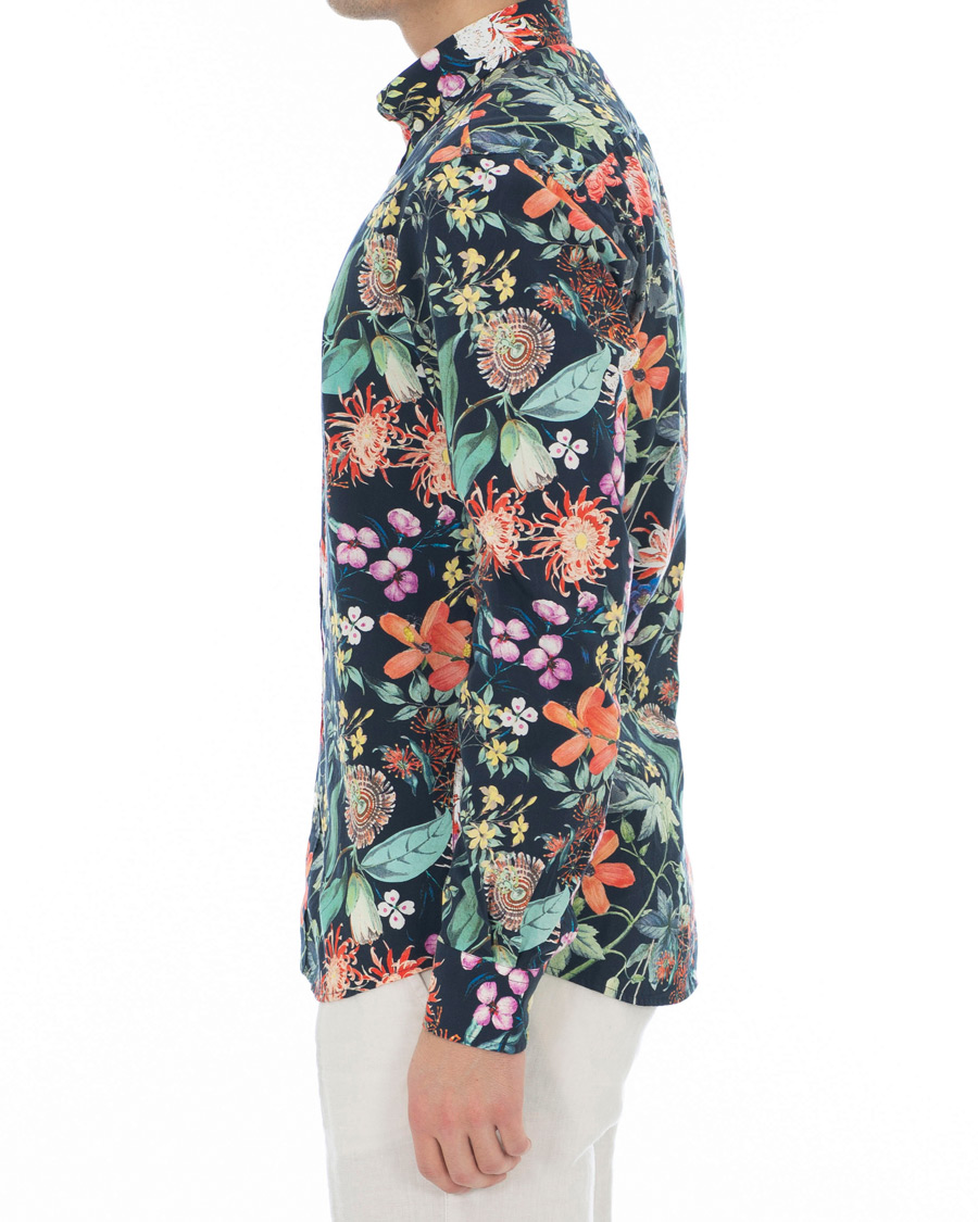 Mies | Kauluspaidat | Morris | Donovan Printed Flower Shirt Navy