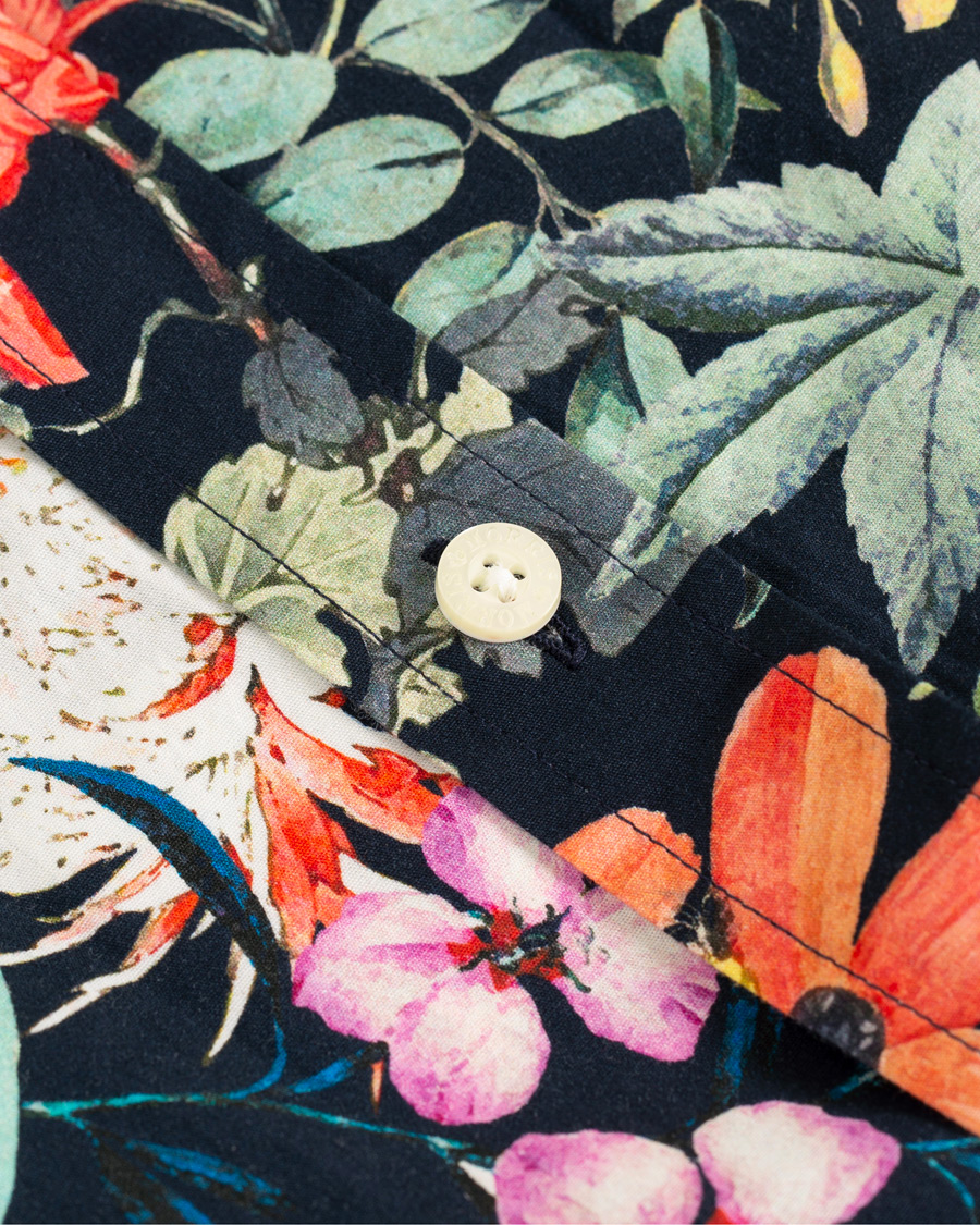 Mies | Kauluspaidat | Morris | Donovan Printed Flower Shirt Navy