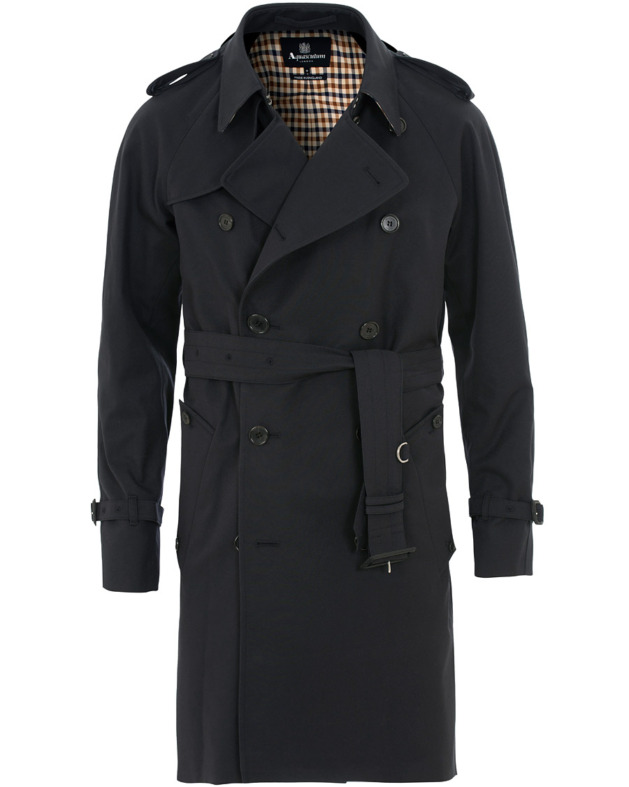 Aquascutum Corby Double Breasted Trenchcoat Navy osoitteesta CareOfCarl.fi