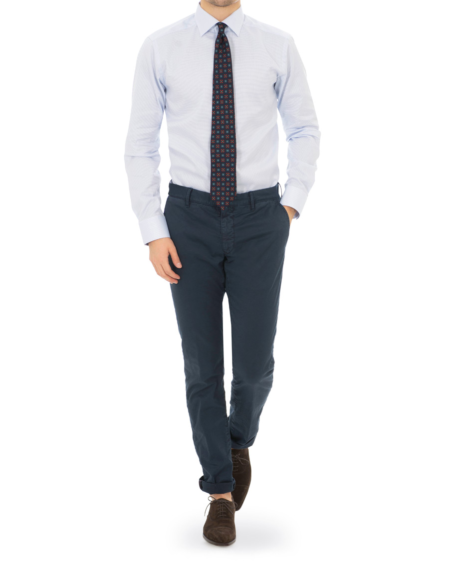 Mies | Kauluspaidat | Eton | Slim Fit Micro Pattern Cutaway Shirt Light Blue